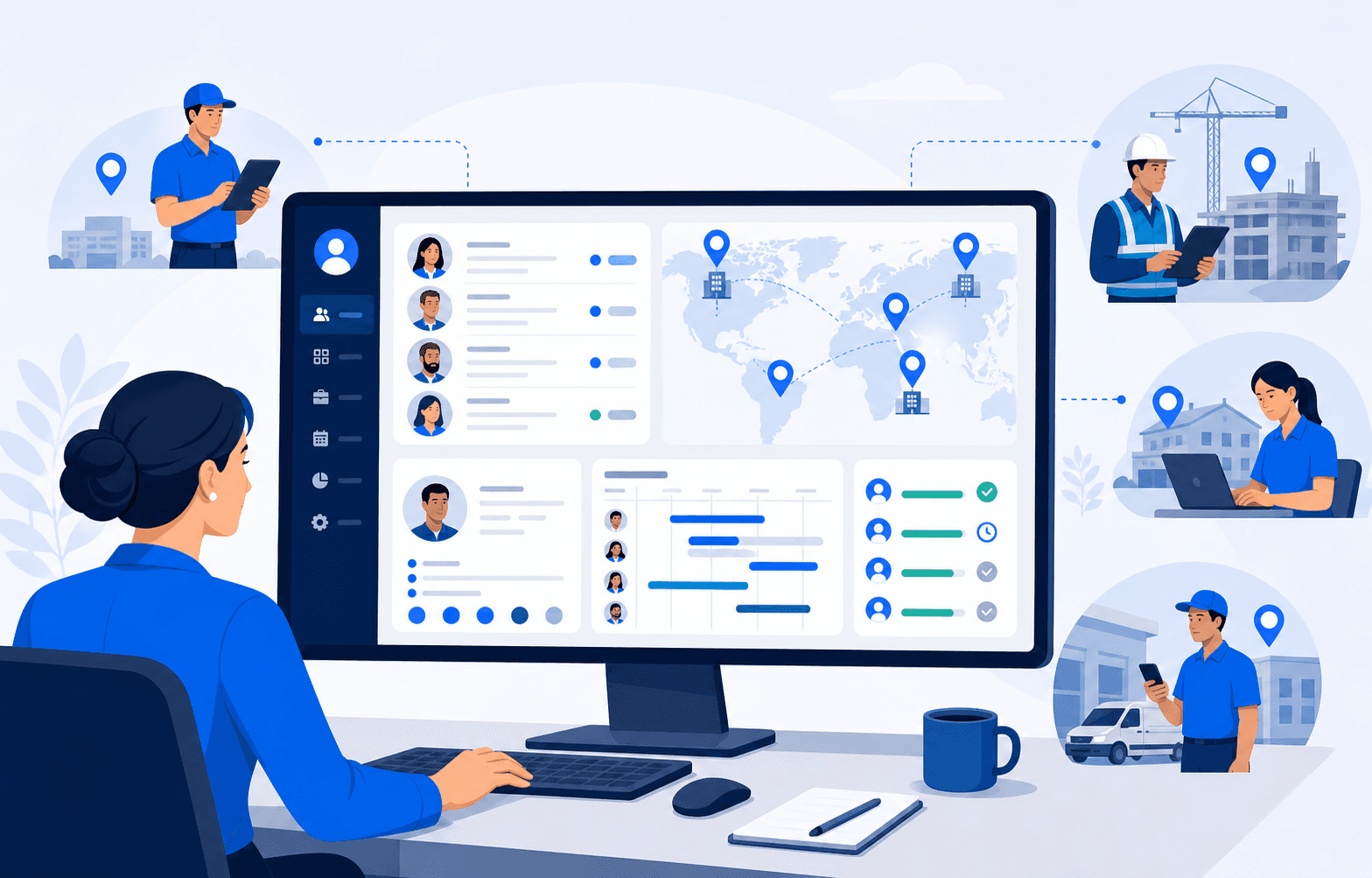 Blue Sky Employee Management System interface preview