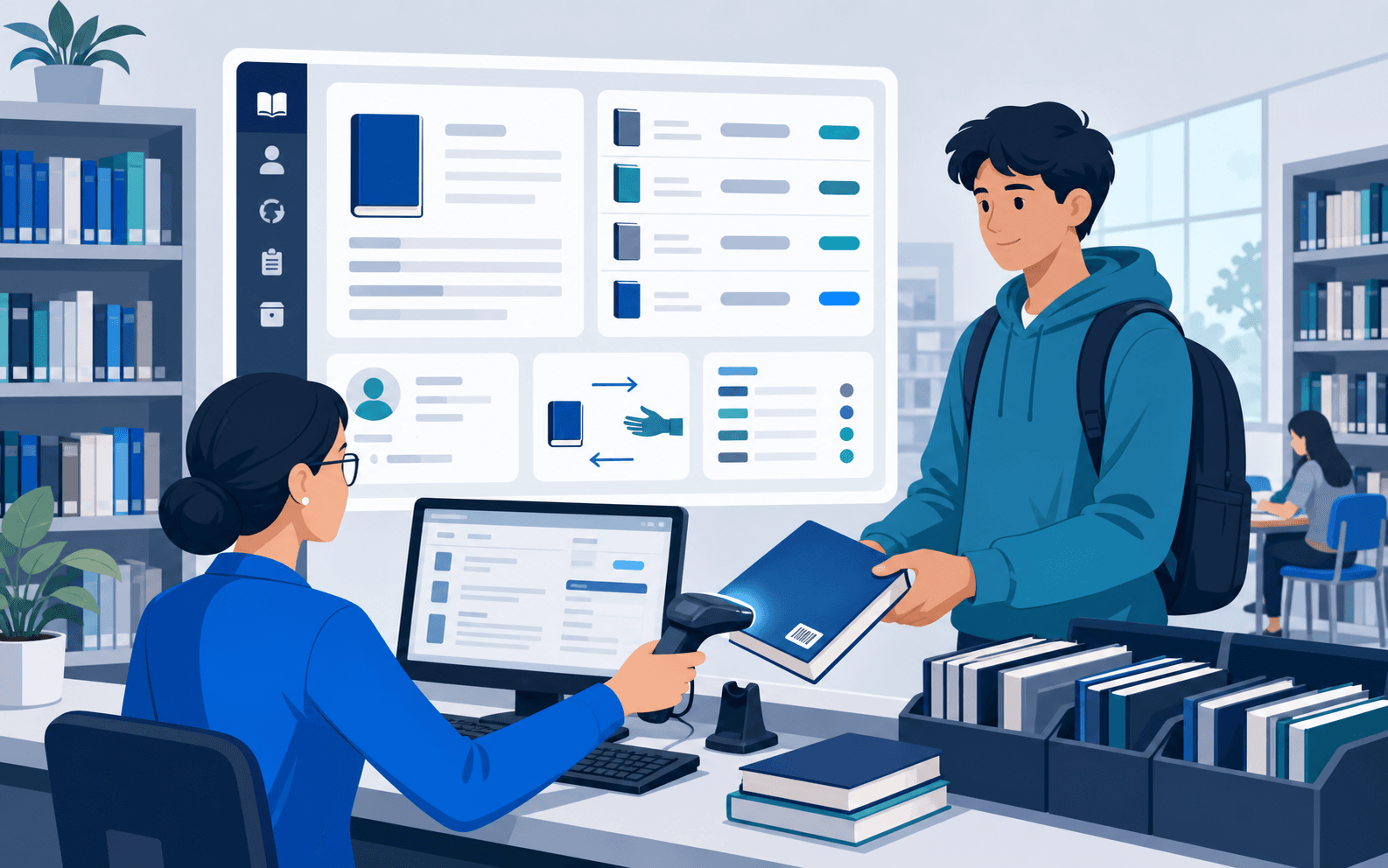 Library Management System interface preview