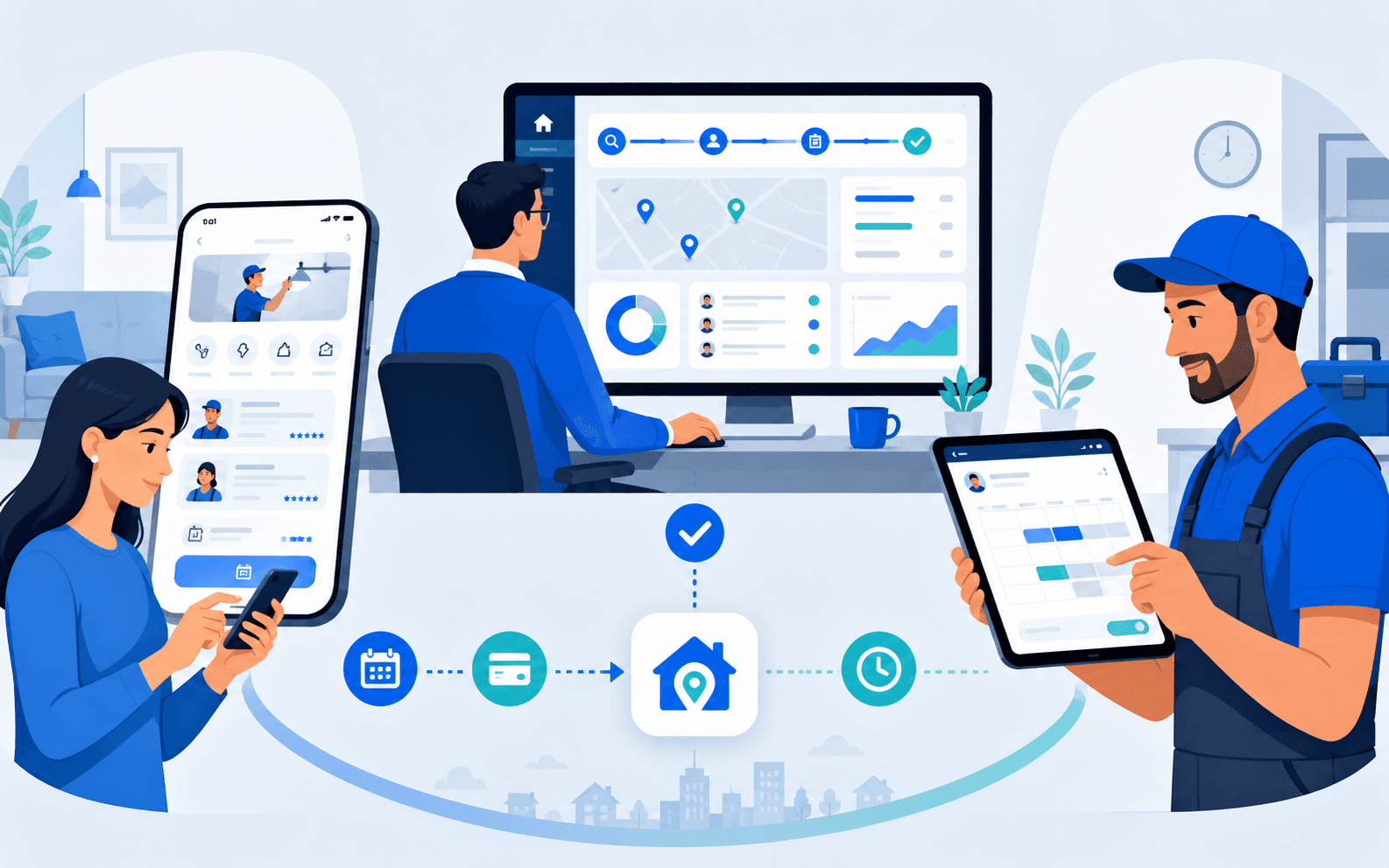 SewaMart — Local Services Marketplace interface preview