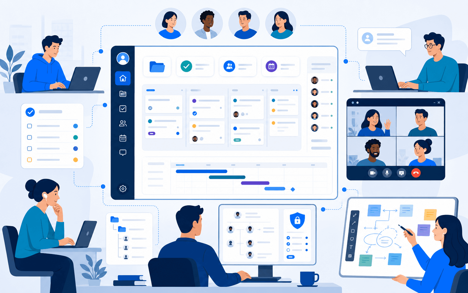Team1.co — Project and Team Management Platform interface preview